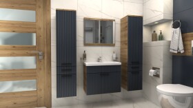FRONTI Koupelnová sestava TERNI B grafit mat + dub artisan