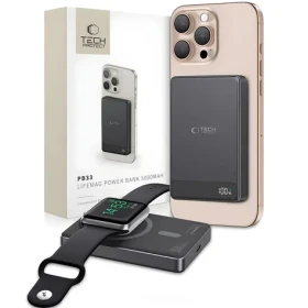 Tech-Protect LifeMag PB33 černá / Powerbanka / MagSafe / 5000 mAh