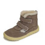 Dívčí zimní barefoot boty KESY TAUPE, Protetika, šedá - 24