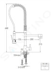 STEINBERG - 100 Dřezová baterie s flexibilním ramenem a sprškou, černá 100 1480 S