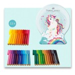 Dětské Fixy Faber-Castell Connector Unicorn sněhová koule, 33 ks
