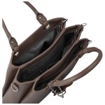 Luxusní dámská koženková kabelka do ruky Rishi, khaki