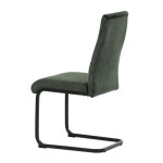 Židle jídelní, zelený samet, černá pohupová podnož