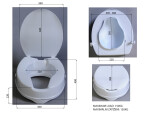 RIDDER - HANDICAP WC sedátko zvýšené 10cm, bez madel, bílá A0071001