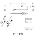 CERANO - Elektrická topná tyč s termostatem - 1200W - černá matná LIV-M190