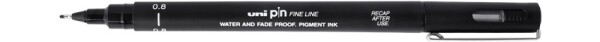 Uni PIN 08 liner 0,8 mm černý