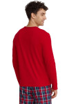 Pánské pyžamo 40950-33X Glance Červená s tmavě modrou - HENDERSON červená/káro M