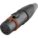 Rean AV RRX3MF-Z-012-0 XLR konektor zástrčka, vestavná, zásuvka, vestavná Pólů: 3 černá 100 ks