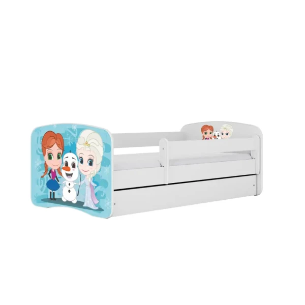 Dětská postel Babydreams+Sz+M bílá 80x180 Zimní kamarádi