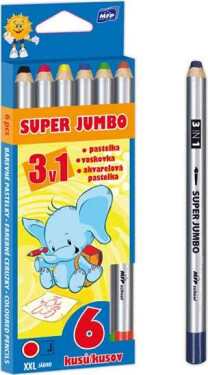 Pastelky 6 ks Super Jumbo 3v1