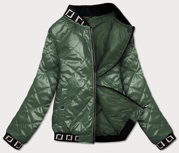 Zelená dámská bunda bomber (B9798-10) odstíny zelené L (40)