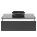 Koupelnová skříňka s kamennou deskou SAT Feel 100x30x46 cm antracit mat SATFEEL100ANTTK SATFEEL100ANTTK