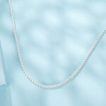 Elenys stříbrný perlový pozlacený náhrdelník Pearl 18K bílé zlato