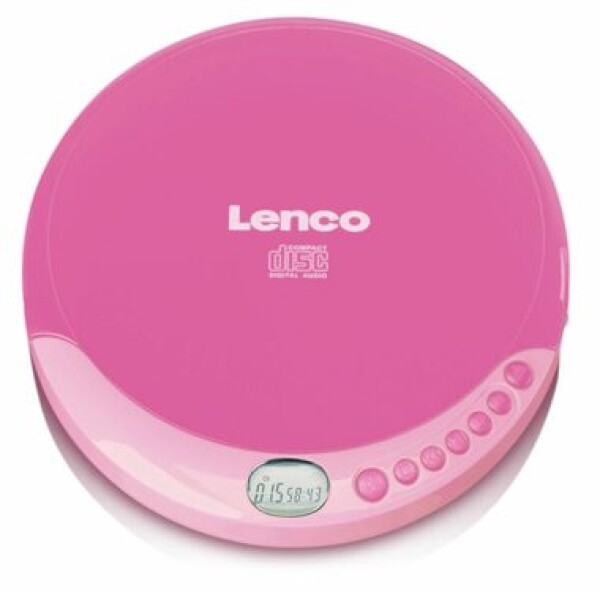 Lenco CD-011 růžová / přenosný CD přehrávač / 3.5 mm jack / CDCD-RCD-RW (CD-011PINK)