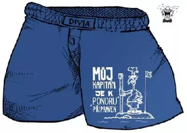Ptakoviny.cz Trenýrky - Můj kapitán je k ponoru Velikost: XXL