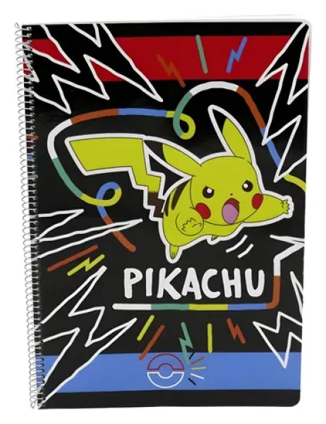 CYP BRAND Blok Pokémon Colourful A4 / Kroužková vazba / 80 listů / Čtverečkovaný papír (LF-08-PKEPM)