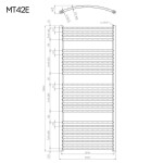 Mereo Otopný žebřík oblý 600x1330 mm, bílý, elektrický MT42E