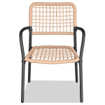 Zahradní set 1+2, stůl 60x60, židle umělý ratan barva přírodní, kov antracit