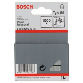 Sponky do sponkovačky z tenkého drátu, typ 59 - 10,6 x 0,72 x 8 mm 1000 ks Bosch Accessories 2609200240