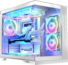 MODECOM Volcano Panorama Apex ARGB 7F bílá / Skříň / ATX / 1x USB-C / 3x ARGB / bez zdroje (AT-PANORAMA-7F-ARGB-20-000000-0002)