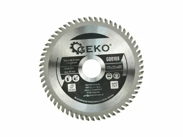 GEKO G00108 / Pilový kotouč s SK plátky / 125 x 22.2 mm / 60T (G00108)