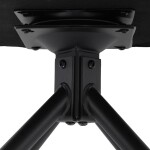 Židle jídelní a konferenční, krémová látka, černé kovové nohy, otočný mechanismus