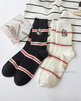 Ponožky Magnetis QR5017 Cat ecru univerzální