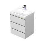 Koupelnová skříňka s umyvadlem SAT Cube Way 60x71x46 cm bílá mat CUBE3D46603ZBVER CUBE3D46603ZBVER