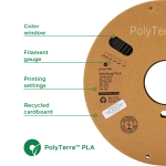 PLA PolyTerra filament bílá bavlna 1,75mm Polymaker 1000 g