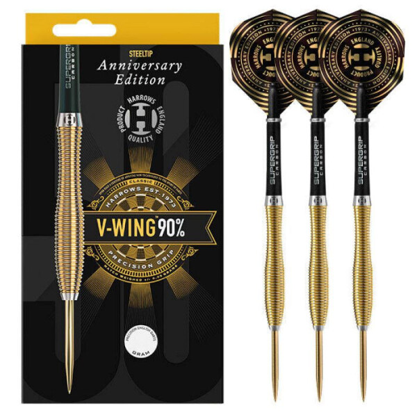 Šipky Harrows V-Wing 90% Steeltip 50th Anniversary Edition 18 g
