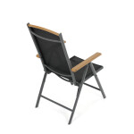 Zahradní židle, hliník, síťovina, šedá, AZC-W1408 GREY