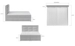 Boxspring Vivre Rozměr: 160 x 200 cm, látka: Sawana 21