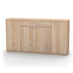 Nábytek Mikulík Komoda VARIO 6 - šedé úchytky ROZMĚR: (š/v/hl.) 140 x 86,5 x 40,5 cm