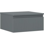 MEXEN/S - Rivel koupelnová skříňka pod umyvadlo 50 cm s deskou, 1 šuplík, reliéf , grafit mat 91A20-05023-1-BFC66