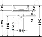 DURAVIT - Starck 1 Umyvadlová mísa bez přepadu, broušená, průměr 460 mm, WonderGliss, bílá 04454600001