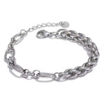 Dámský náramek z chirurgické oceli Elodie, Stříbrná 18 cm + 3 cm (prodloužení)