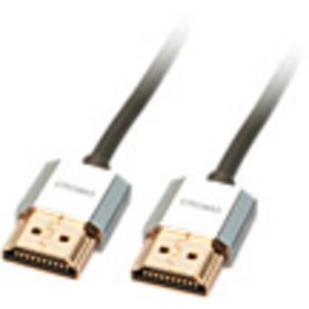 LINDY HDMI kabel Zástrčka HDMI-A, Zástrčka HDMI-A 1.00 m šedá 41671 4K UHD, vodič z OFC, kulatý, dvoužilový stíněný, extrémně tenký , pozlacené kontakty,