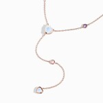 Royal Fashion náhrdelník 18k zlato Vermeil GU-DR24617N-ROSEGOLD-MOONSTONE-ROSEQUARTZ-AMETHYST