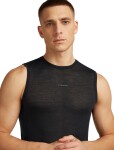 Pánské merino tílko ICEBREAKER Mens 75 Cool-Lite Featherlight Tank, Black velikost: L