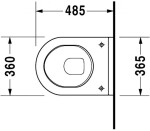 DURAVIT - Starck 3 Závěsné WC, bílá 2202090000