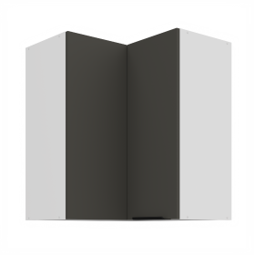 Horní rohová skříňka Aria 60x60 GN-72 2F (90°) Barva korpusu: Bílá, Barva dvířek: GR - Graphite AFM