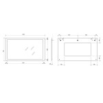 SAPHO - NIROX zrcadlo v rámu 120x70cm, dub alabama NX127-2222