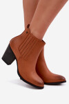 Dámské zateplené kozačky na podpatku Medicine RW16-OBD428-80X Camel 39