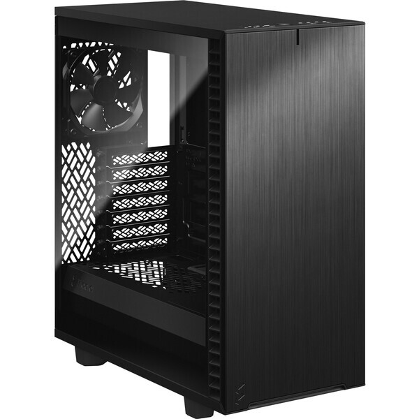 Fractal Design Define 7 Compact Black TG černá / skříň / bez zdroje / 2x USB 2.0 2x 3.0 1x USB-C / průhledná bočnice (FD-C-DEF7C-03)