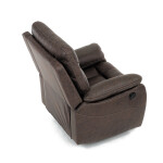 TV a relaxační křeslo s elektrickým ovládáním, potah hnědá látka v dekoru vintage, 1 motor 240V