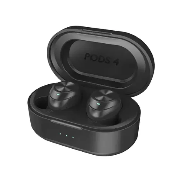 Niceboy Pods 4 černá / Bezdrátová sluchátka s mikrofonem / Bluetooth 5.0 / IPX5 / nabíjecí pouzdro (hive-pods-4)