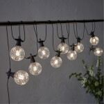 STAR TRADING Světelný řetěz Circus Comb – 10 LED žárovek, černá barva, plast