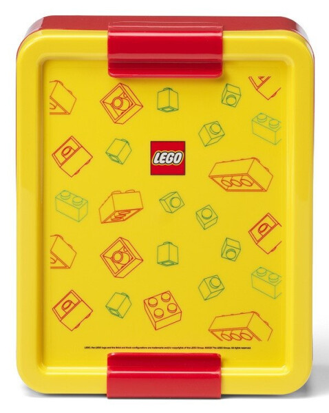 LEGO® Brick box na svačinu - červená/žlutá