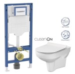 GEBERIT Duofix bez tlačítka + WC CERSANIT CITY NEW CLEANON + WC SEDÁTKO SLIM 111.300.00.6 CI2