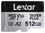 Lexar Professional SILVER PLUS microSDXC 512GB / čtení: 205MBps / zápis: 150MBps / UHS-I / V30 (LMSSIPL512G-BNANG)
